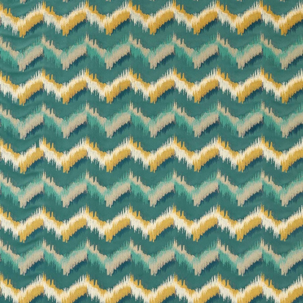 Clarke & Clarke Sagoma Velvet Embroidery in Teal